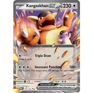 Double Rare Kangaskhan ex 115/165 Pokemon TCG Scarlet & Violet 151