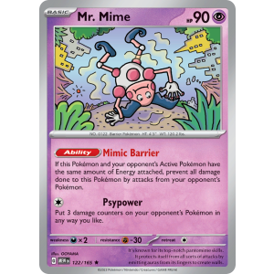 Mr. Mime 122/165 Pokemon TCG Scarlet & Violet 151