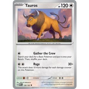 Tauros 128/165 Pokemon TCG Scarlet & Violet 151