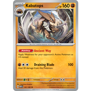 Kabutops 141/165 Pokemon TCG Scarlet & Violet 151