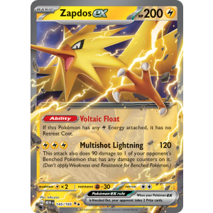 Double Rare Zapdos ex 145/165 Pokemon TCG Scarlet & Violet 151