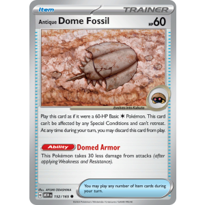 Antique Dome Fossil 152/165 Pokemon TCG Scarlet & Violet 151