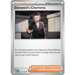 Giovanni's Charisma 161/165 Pokemon TCG Scarlet & Violet 151