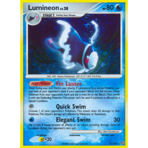 Rare Holo Lumineon 4/100 Pokemon TCG Diamond & Pearl Stormfront