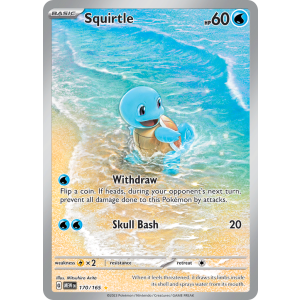 Illustration Rare Squirtle 170/165 Pokemon TCG Scarlet & Violet 151