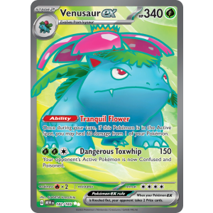 Ultra Rare Venusaur ex 182/165 Pokemon TCG Scarlet & Violet 151