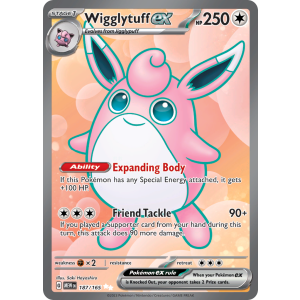 Ultra Rare Wigglytuff ex 187/165 Pokemon TCG Scarlet & Violet 151