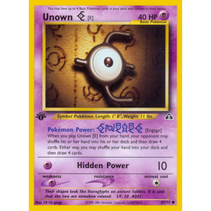 Unown E 67/75 Pokemon TCG Neo Neo Discovery