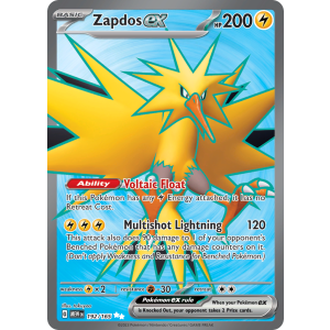 Ultra Rare Zapdos ex 192/165 Pokemon TCG Scarlet & Violet 151