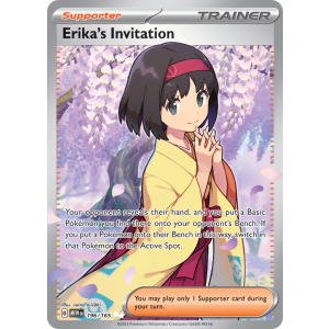 Ultra Rare Erika's Invitation 196/165 Pokemon TCG Scarlet & Violet 151