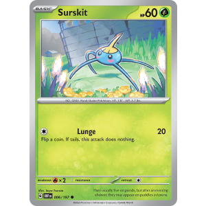 Surskit 6/197 Pokemon TCG Scarlet & Violet Obsidian Flames