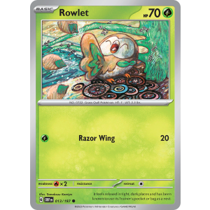 Rowlet 13/197 Pokemon TCG Scarlet & Violet Obsidian Flames