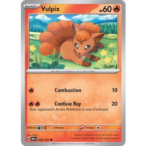 Vulpix 28/197 Pokemon TCG Scarlet & Violet Obsidian Flames