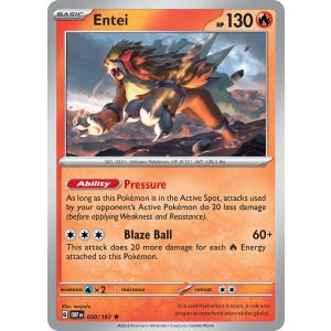 Entei 30/197 Pokemon TCG Scarlet & Violet Obsidian Flames