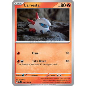 Larvesta 40/197 Pokemon TCG Scarlet & Violet Obsidian Flames