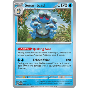 Seismitoad 52/197 Pokemon TCG Scarlet & Violet Obsidian Flames