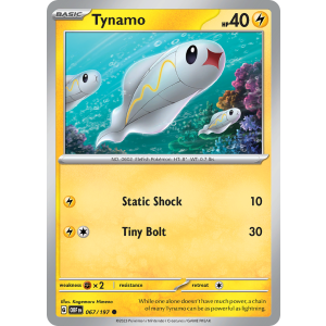 Tynamo 67/197 Pokemon TCG Scarlet & Violet Obsidian Flames