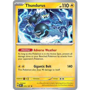 Thundurus 70/197 Pokemon TCG Scarlet & Violet Obsidian Flames