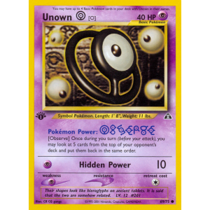 Unown O 69/75 Pokemon TCG Neo Neo Discovery