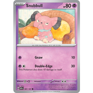 Snubbull 87/197 Pokemon TCG Scarlet & Violet Obsidian Flames