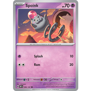 Spoink 90/197 Pokemon TCG Scarlet & Violet Obsidian Flames