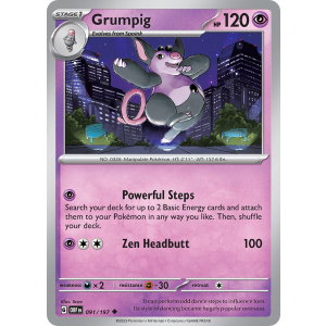 Grumpig 91/197 Pokemon TCG Scarlet & Violet Obsidian Flames