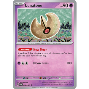 Lunatone 92/197 Pokemon TCG Scarlet & Violet Obsidian Flames