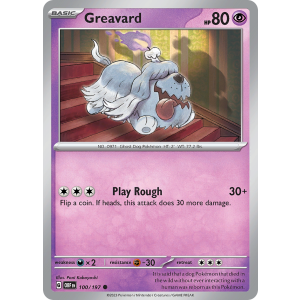 Greavard 100/197 Pokemon TCG Scarlet & Violet Obsidian Flames