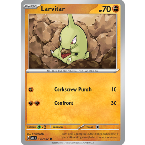 Larvitar 105/197 Pokemon TCG Scarlet & Violet Obsidian Flames