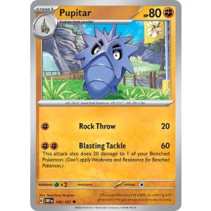 Pupitar 106/197 Pokemon TCG Scarlet & Violet Obsidian Flames