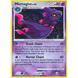 Rare Holo Mismagius 7/100 Pokemon TCG Diamond & Pearl Stormfront