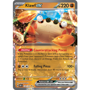 Double Rare Klawf ex 120/197 Pokemon TCG Scarlet & Violet Obsidian Flames