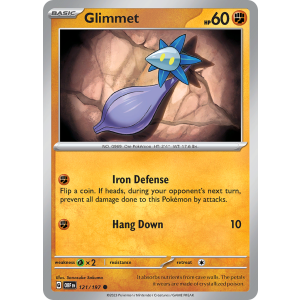 Glimmet 121/197 Pokemon TCG Scarlet & Violet Obsidian Flames