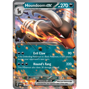 Double Rare Houndoom ex 134/197 Pokemon TCG Scarlet & Violet Obsidian Flames