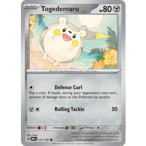 Togedemaru 151/197 Pokemon TCG Scarlet & Violet Obsidian Flames