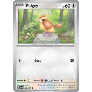 Pidgey 162/197 Pokemon TCG Scarlet & Violet Obsidian Flames