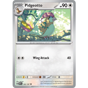 Pidgeotto 163/197 Pokemon TCG Scarlet & Violet Obsidian Flames