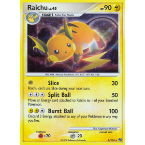 Rare Holo Raichu 8/100 Pokemon TCG Diamond & Pearl Stormfront