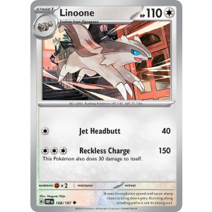 Linoone 168/197 Pokemon TCG Scarlet & Violet Obsidian Flames