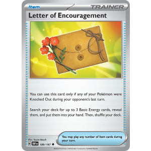 Letter of Encouragement 189/197 Pokemon TCG Scarlet & Violet Obsidian Flames