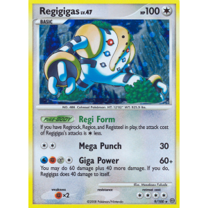 Rare Holo Regigigas 9/100 Pokemon TCG Diamond & Pearl Stormfront