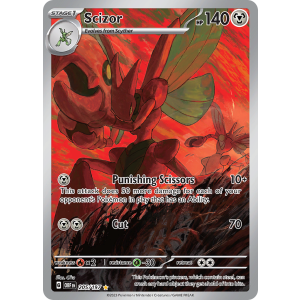 Illustration Rare Scizor 205/197 Pokemon TCG Scarlet & Violet Obsidian Flames