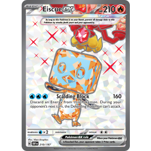 Ultra Rare Eiscue ex 210/197 Pokemon TCG Scarlet & Violet Obsidian Flames