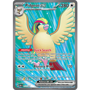 Ultra Rare Pidgeot ex 217/197 Pokemon TCG Scarlet & Violet Obsidian Flames