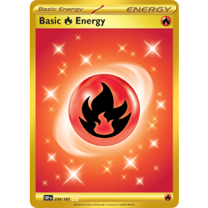 Hyper Rare Basic Fire Energy 230/197 Pokemon TCG Scarlet & Violet Obsidian Flames