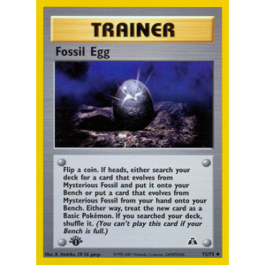 Fossil Egg 72/75 Pokemon TCG Neo Neo Discovery