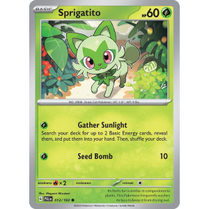 Sprigatito 12/193 Pokemon TCG Scarlet & Violet Paldea Evolved