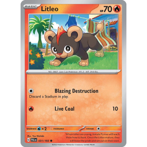 Litleo 31/193 Pokemon TCG Scarlet & Violet Paldea Evolved