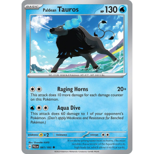 Paldean Tauros 41/193 Pokemon TCG Scarlet & Violet Paldea Evolved