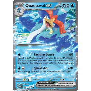 Double Rare Quaquaval ex 52/193 Pokemon TCG Scarlet & Violet Paldea Evolved